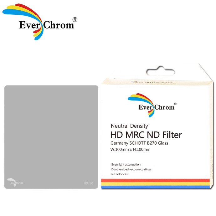 EverChrom ND16 方形專用減光鏡100x100mm