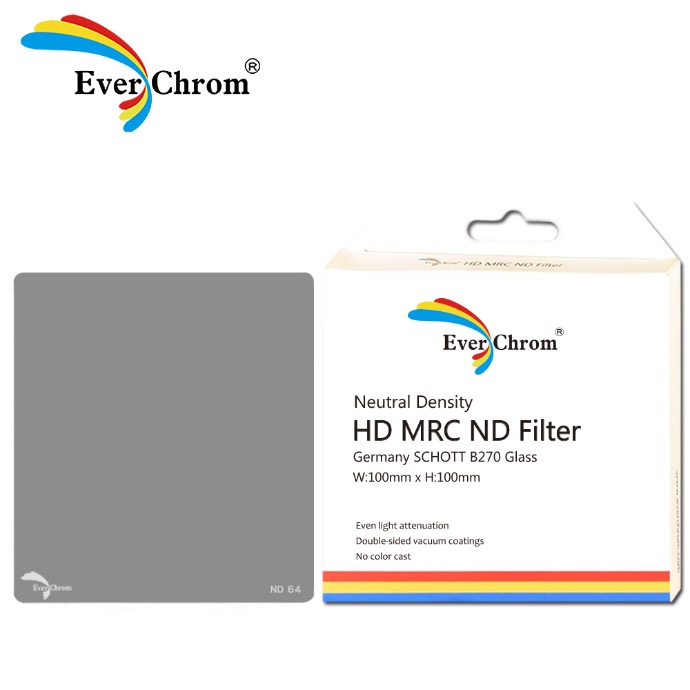 EverChrom ND64 方形專用減光鏡100x100mm