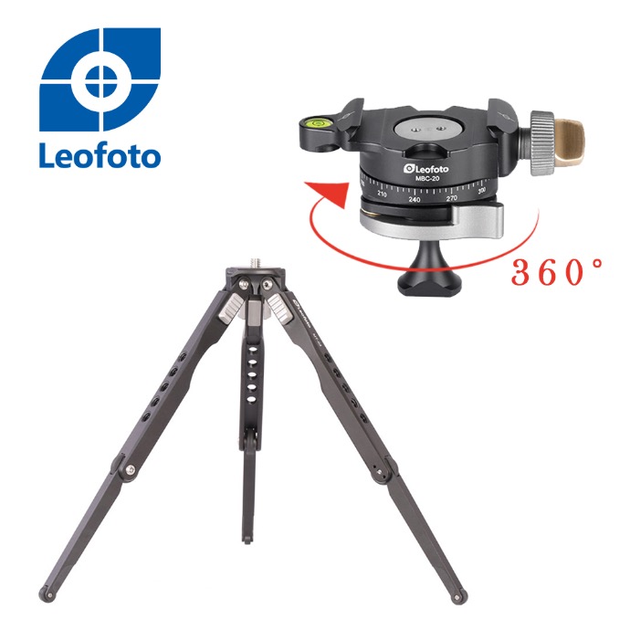 Leofoto MT-03+MBC-20 鋁合金蜘蛛桌面迷你三腳架