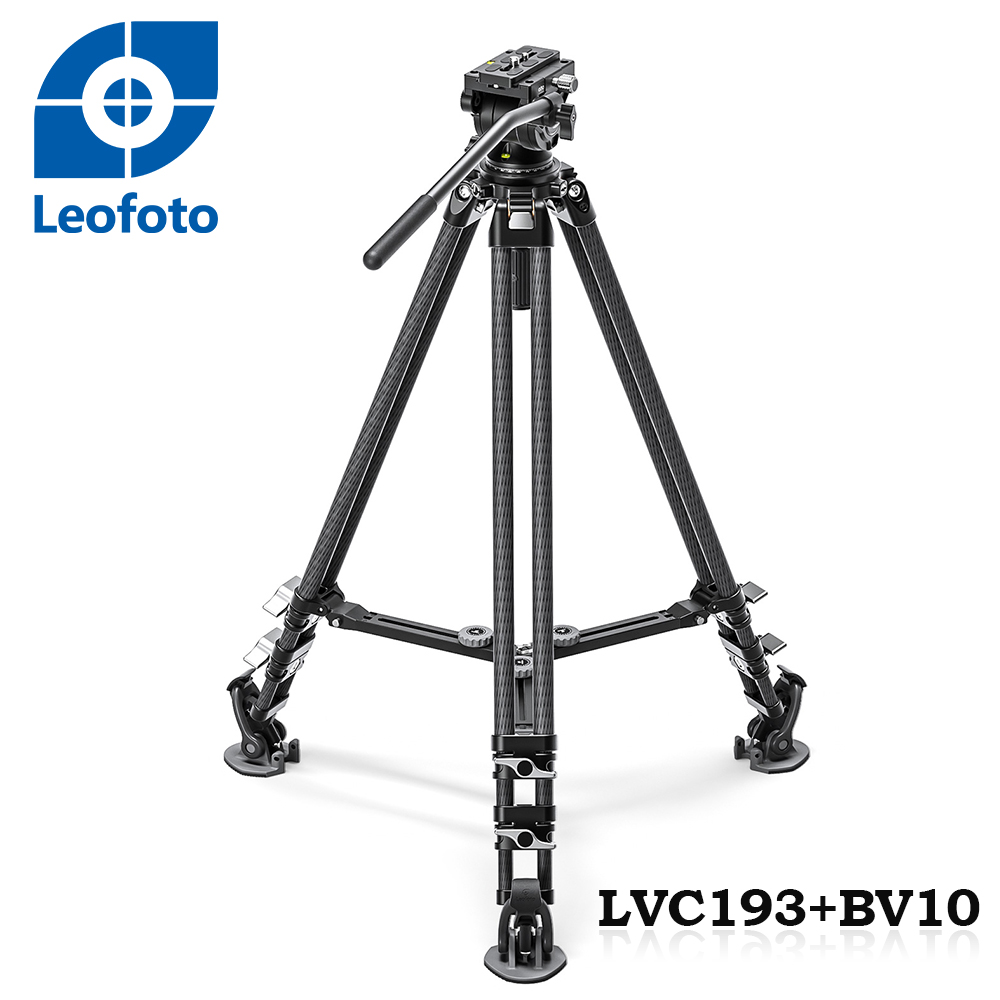 Leofoto徠圖 LVC193C+BV10碳纖維3節三腳架含油壓雲台