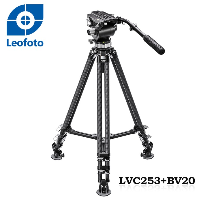 Leofoto徠圖 LVC253C+BV20碳纖維3節三腳架含油壓雲台