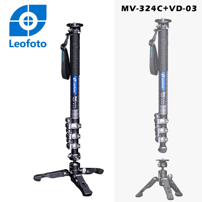 Leofoto徠圖 MV-324C+VD-03魔杖系列碳纖維單腳架