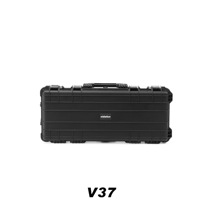 Vidafun V37 防水氣密抗撞提把拖輪長槍箱 (黑)
