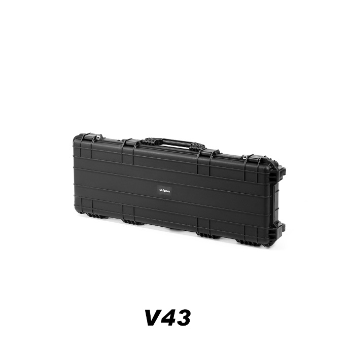 Vidafun V43 防水氣密抗撞提把拖輪長槍箱 (黑)